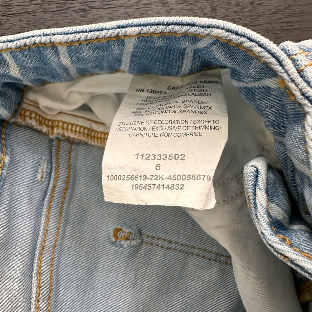 Wrangler High Rise Rodeo Straight Crop Striped Jeans Size 6 - Picture 7 of 9